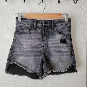 Good American 90's Wrap Waist Cut Off Shorts